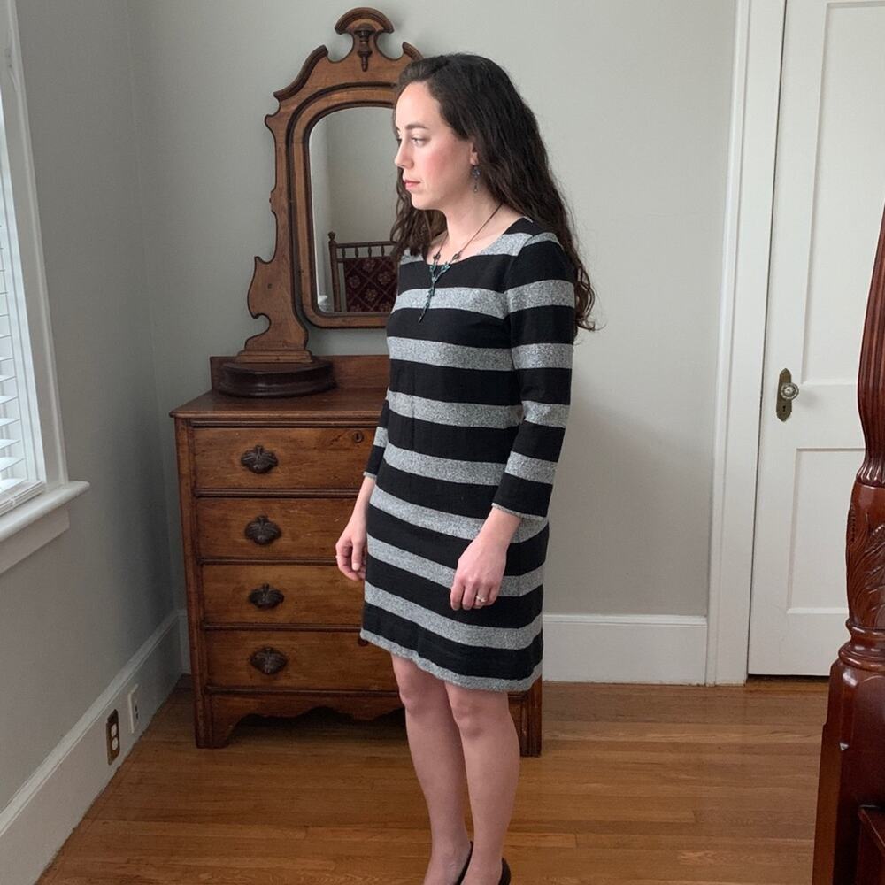 Old Navy Grey & Black Striped T-shirt Dress, S